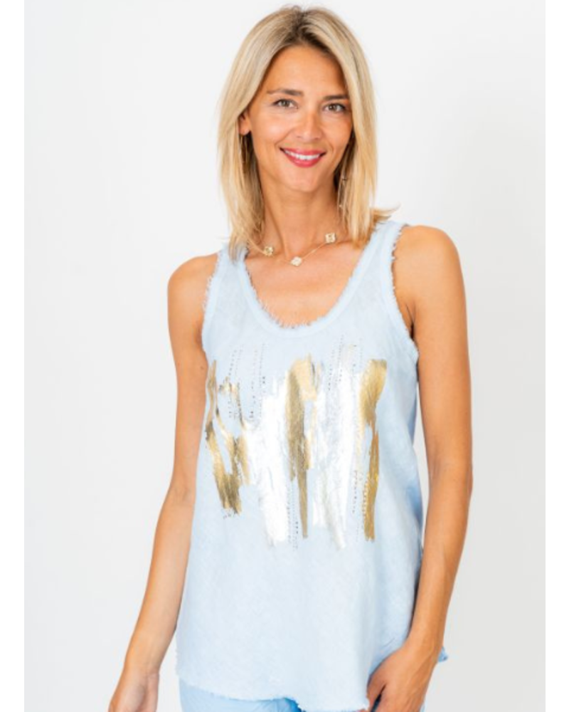 Gold and Silver Brushstrokes Tank