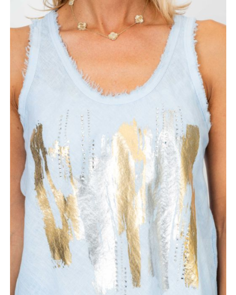 Gold and Silver Brushstrokes Tank