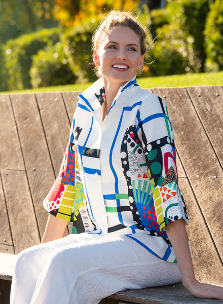 Abstract Framed Art Jacket