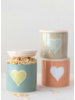 Heart Canister with Bamboo Lid