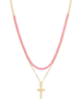 Seed Bead Cross Pendant Necklaces