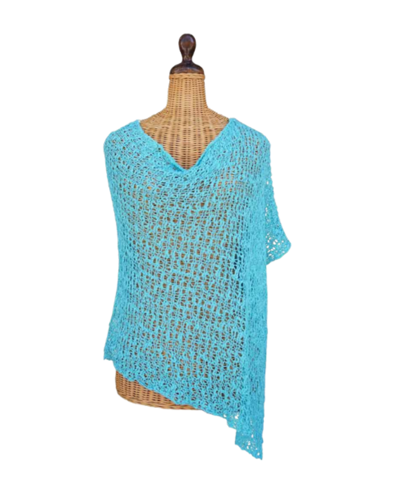 Popcorn Knit Poncho