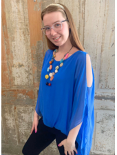 Cold Shoulder Silk Top