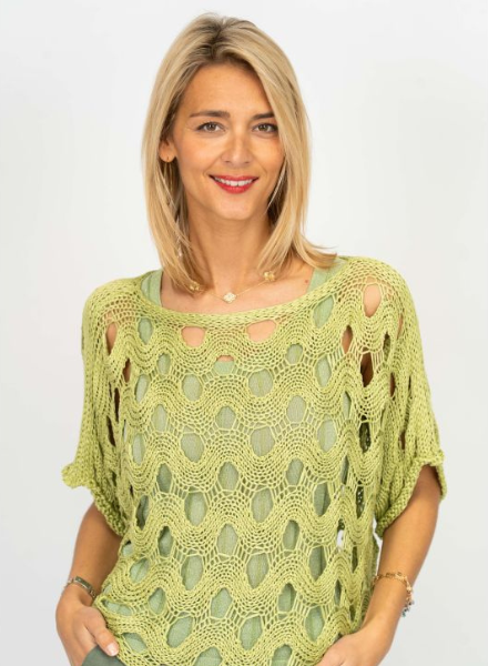 Open Knit Wave Sweater - Trader Rick's for the artful woman