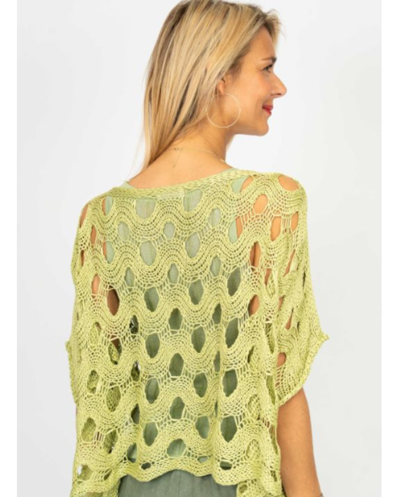 Open Knit Wave Sweater