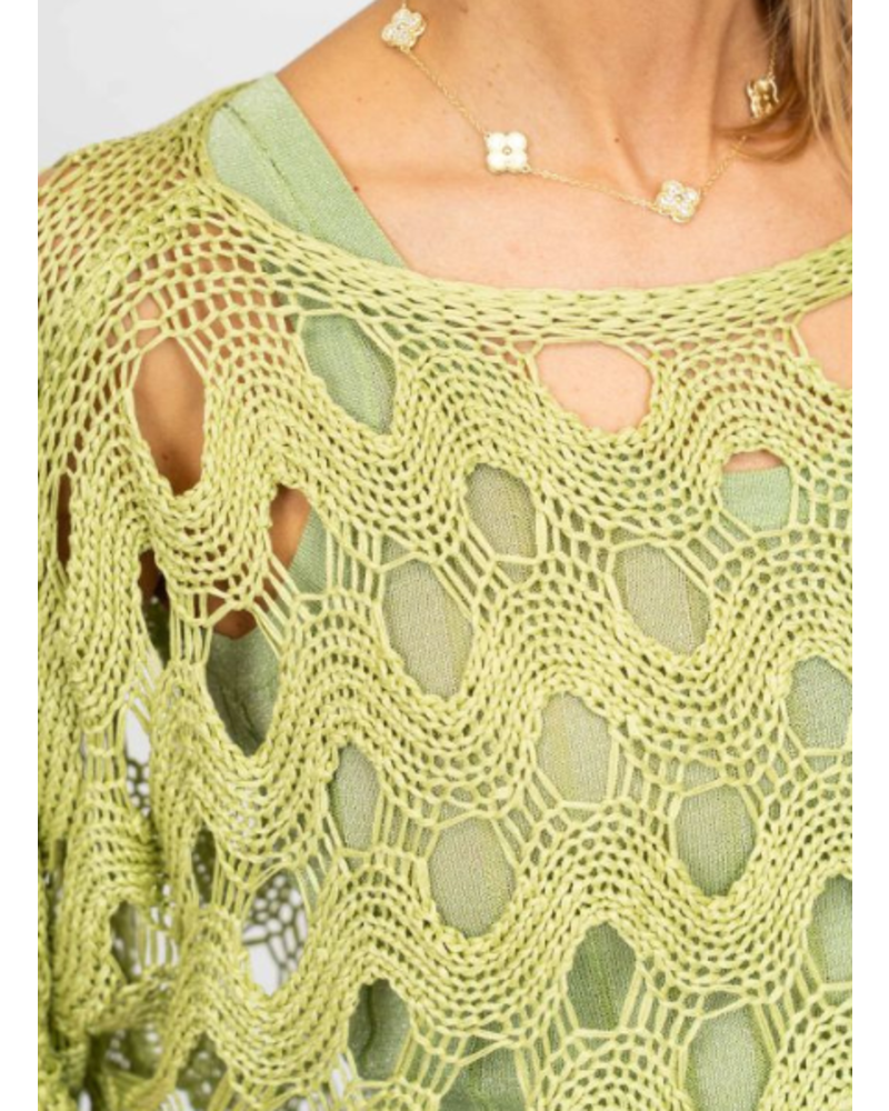 Open Knit Wave Sweater