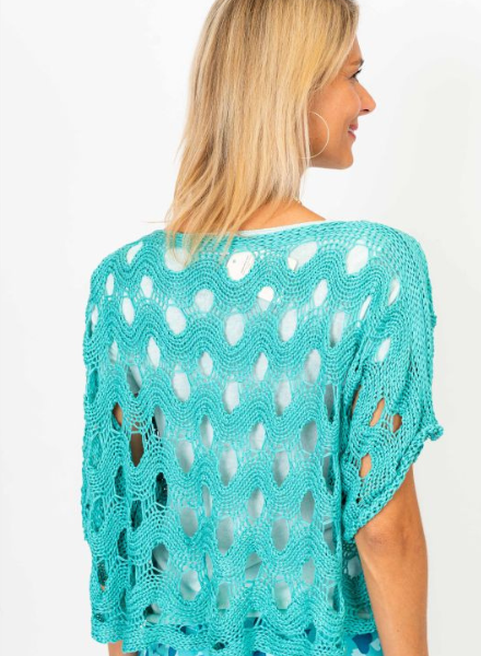 Open Knit Wave Sweater - Trader Rick's for the artful woman