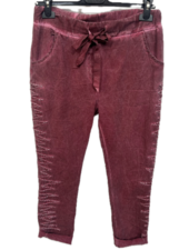 Stretch Pant with Silver Zigzag Detail