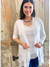 Silk Long Ruffle Jacket