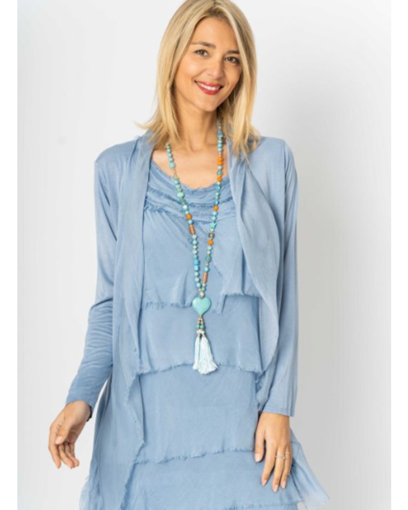 Silk Long Ruffle Jacket