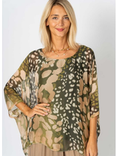 Cheetah Printed Silk Blouse