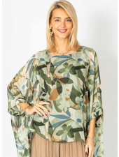 Layered Florals Silk Blouse