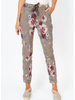 Rose Printed Taupe Joggers