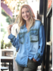 Painted Denim Button Up
