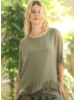 Ruffle Hem Silk Top