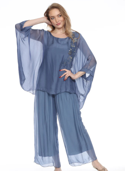 Embroidered Silk Blouse