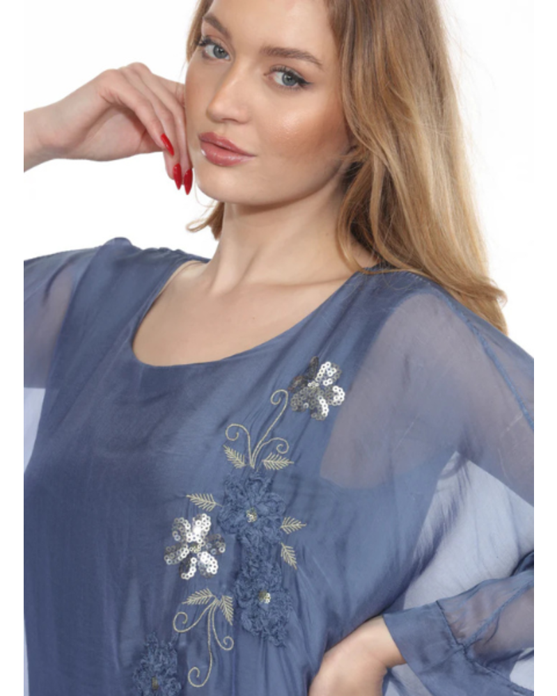 Embroidered Silk Blouse