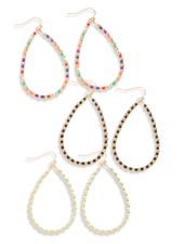 Beaded Teardrop Earrings