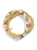 Set of 5 Stretchy Beaded Bracelets with Cross