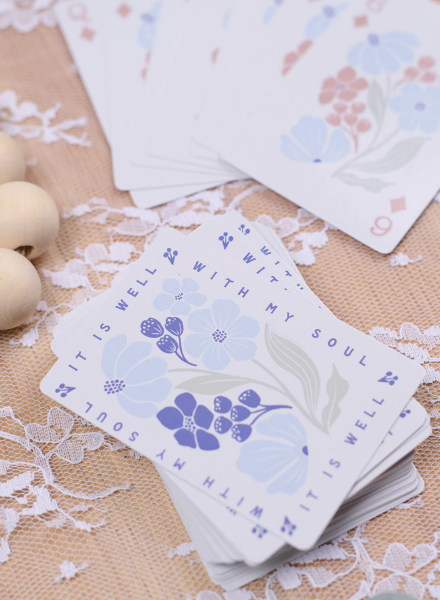 'It is Well with My Soul' Floral Playing Cards