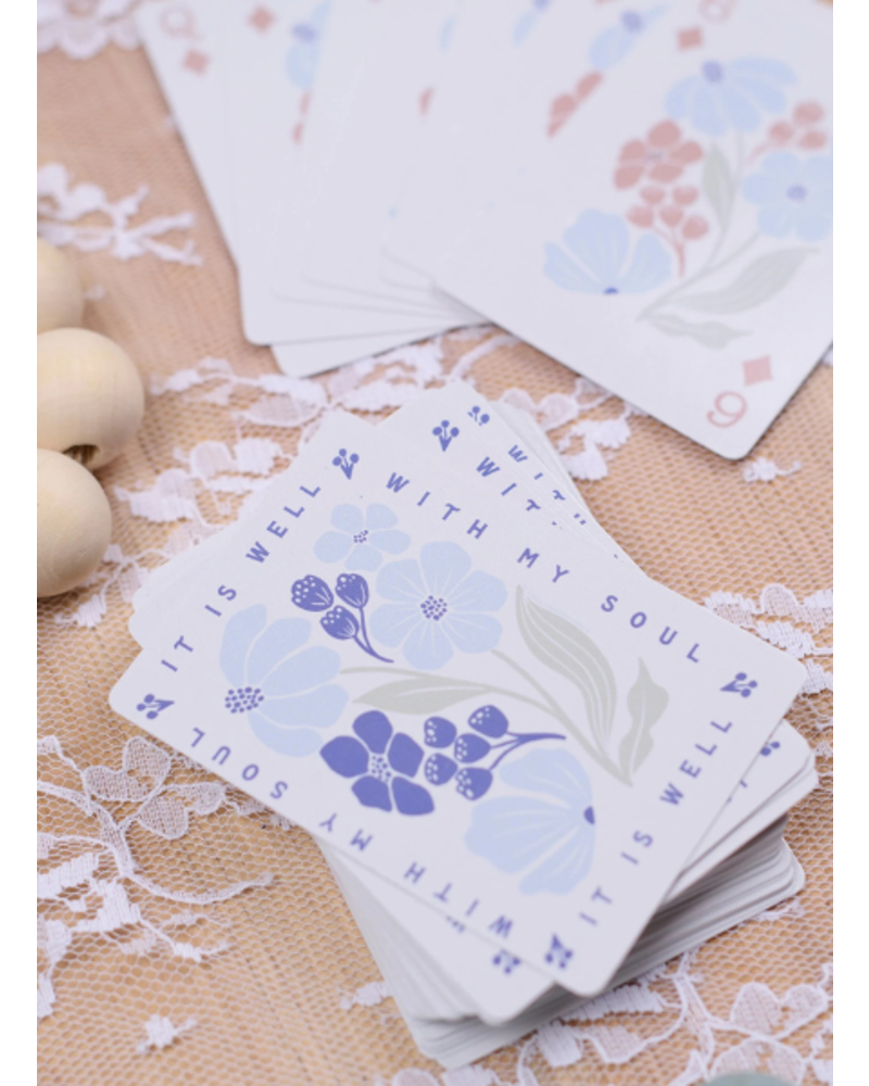 'It is Well with My Soul' Floral Playing Cards