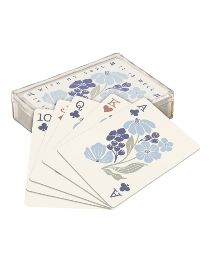 'It is Well with My Soul' Floral Playing Cards