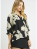 Floral Printed Blouse with Ruffle Sleeve