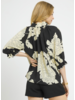 Floral Printed Blouse with Ruffle Sleeve