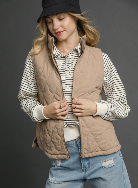 Quilted Zip-Up Vest