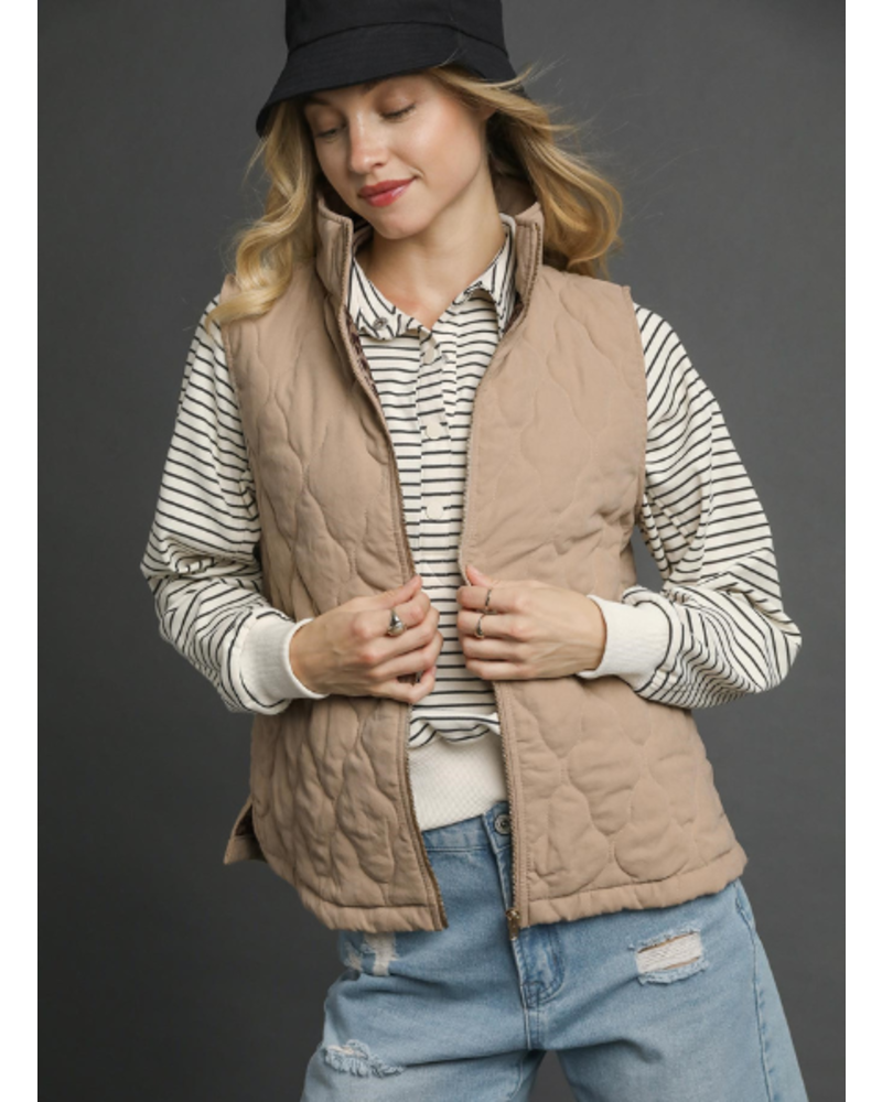 Quilted Zip-Up Vest