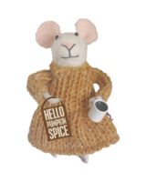 Hello Pumpkin Spice Felt Mouse