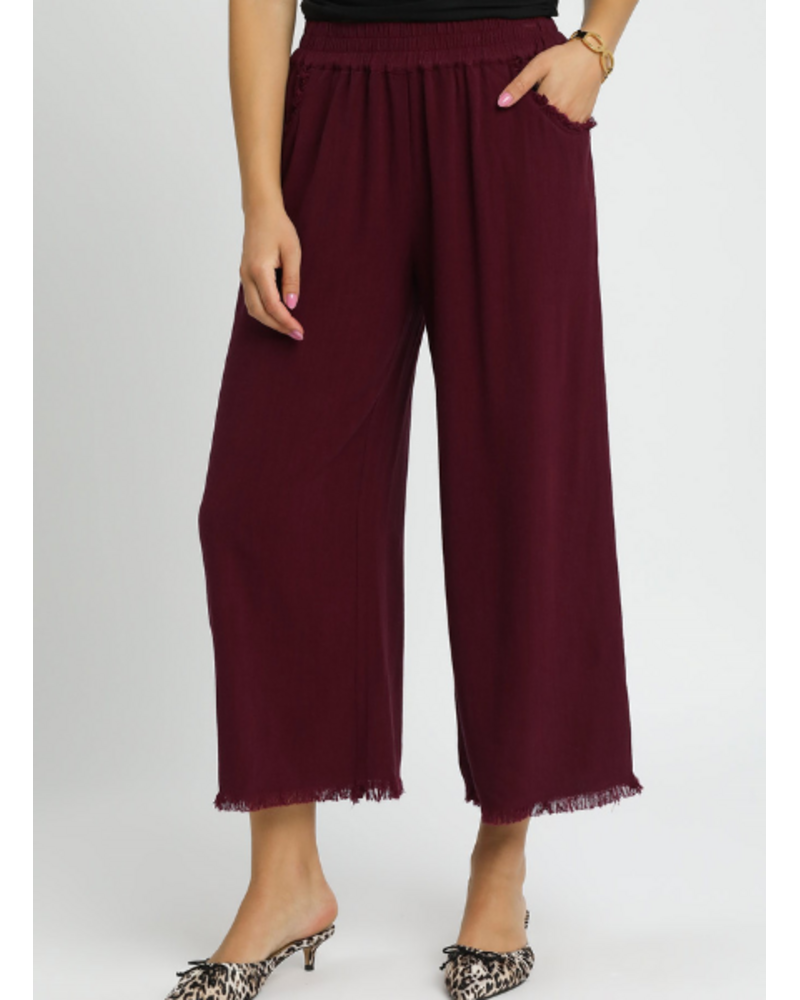 Frayed Hem Easy Pant