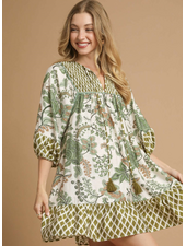 Paisley Print Dress with Tassles