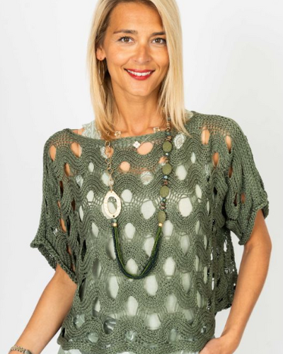 Open Knit Wave Sweater - Trader Rick's for the artful woman