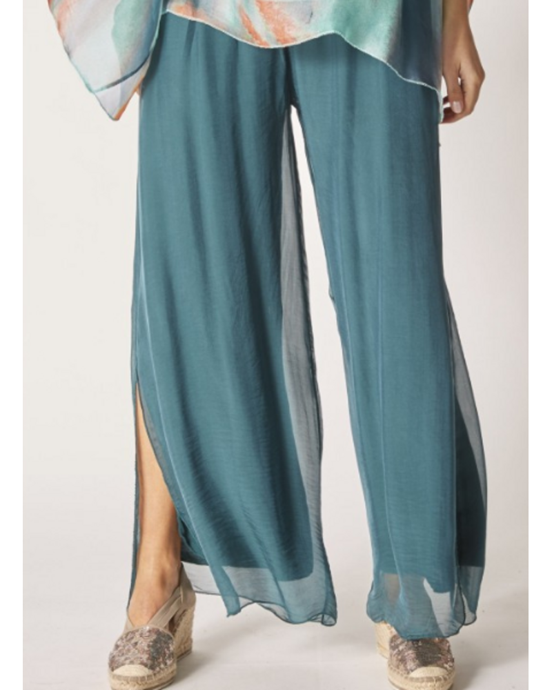 Silk Pant with Slit