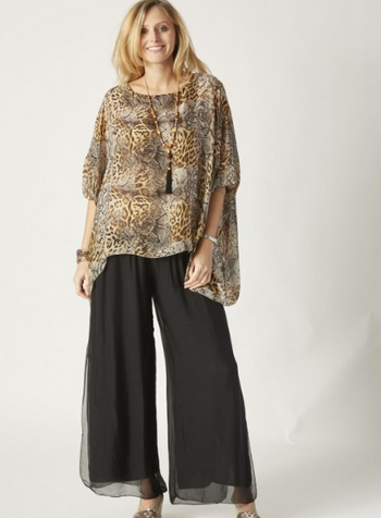 Silk Pant with Slit