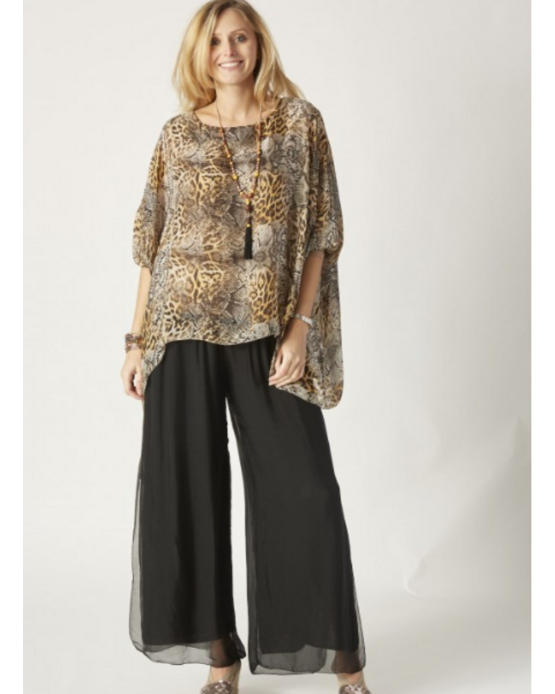 Silk Pant with Slit