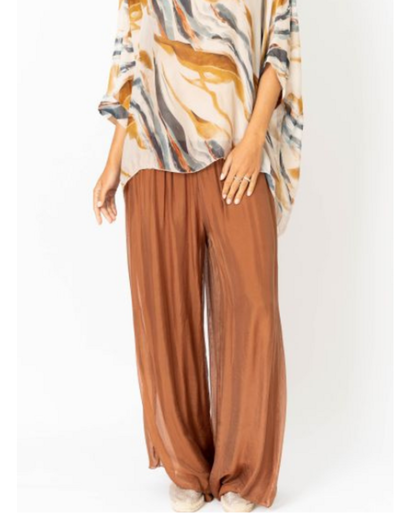 Silk Pant with Slit