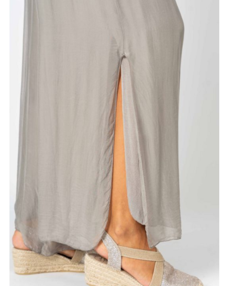 Silk Pant with Slit