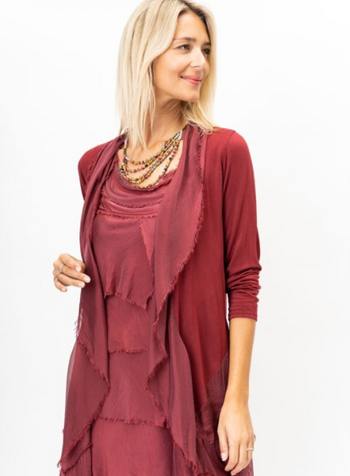 Silk Long Ruffle Jacket