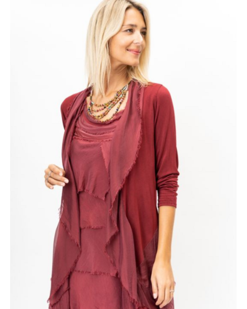 Silk Long Ruffle Jacket