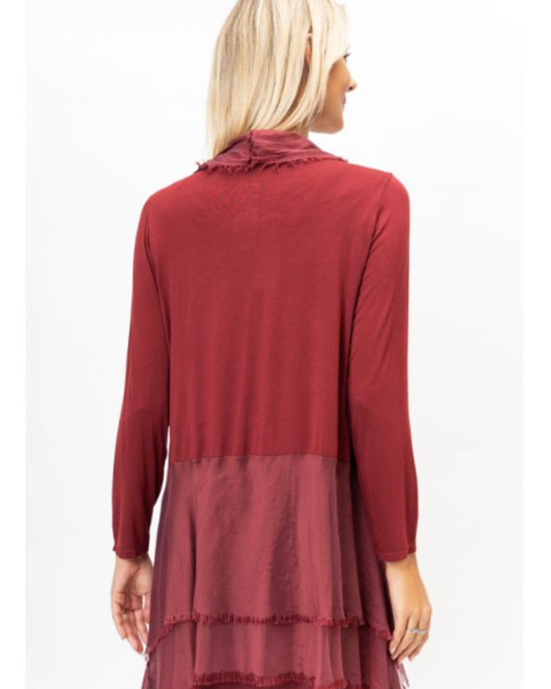 Silk Long Ruffle Jacket