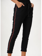 Green and Red Striped Joggers