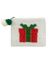 Present with Bow Mini Beaded Bag