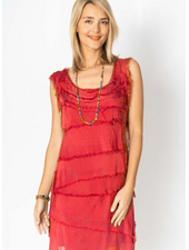 Short Silk Ruffle Dress