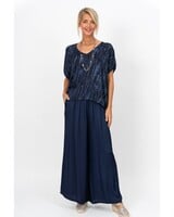 Bamboo Print Silk Blend Top