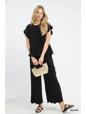 Scalloped Hem Pant