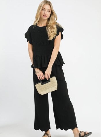 Scalloped Hem Pant