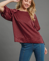 Rhinestone Satin Top