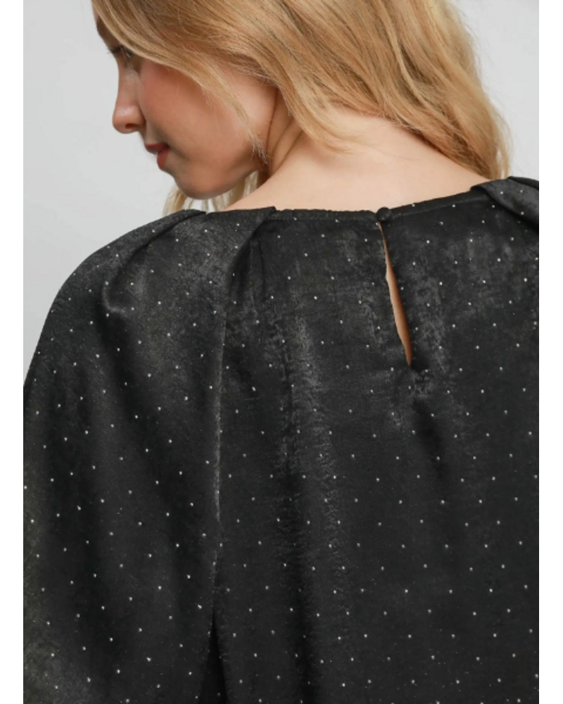 Rhinestone Satin Top